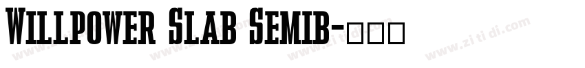 Willpower Slab Semib字体转换 Willpower Slab Semib字体转换